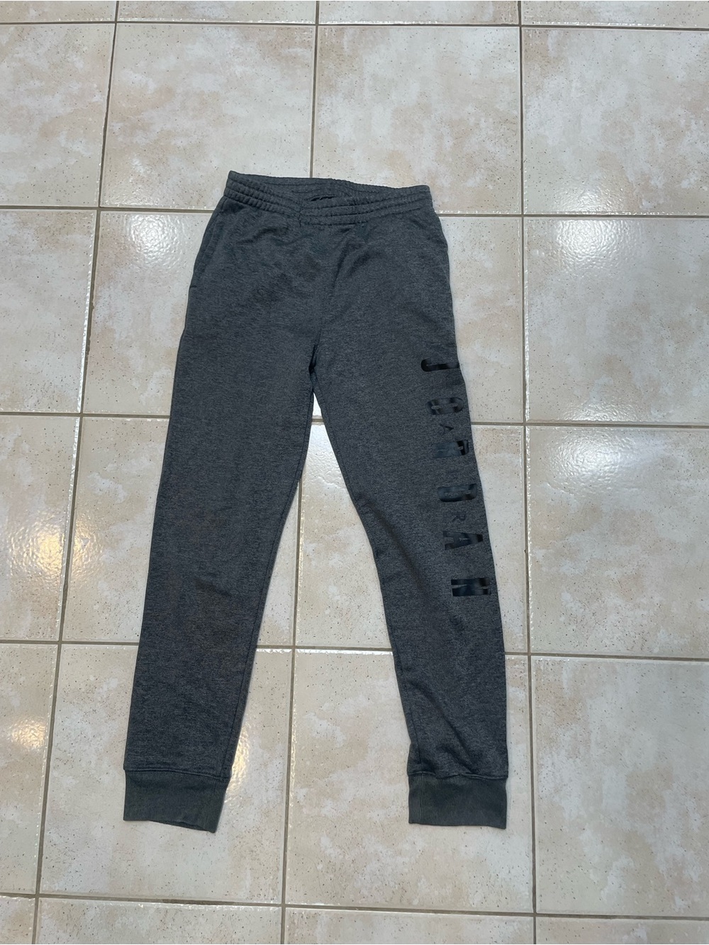 Jordan Kids Dark Gray Jogger Sweatpants with Side Logo
